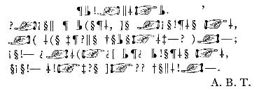 Cyper with typographical characters