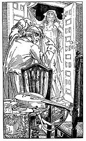 Illustration par Alice B. Woodward pour La Chute de la Maison Usher, 1903