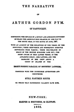 Title page of Narrative of A. G. Pym (1838)