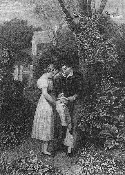 Engraving of Byron and Miss Chaworth