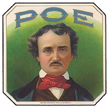 Lithographic label, Edgar Allan Poe