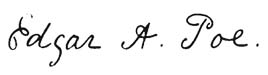 Edgar A. Poe signature