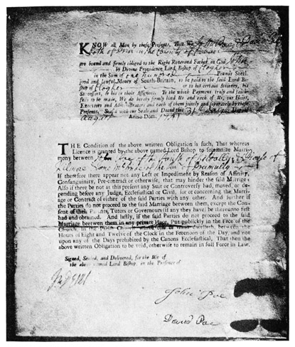 Marriage Contract of John Poe and Jane McBride