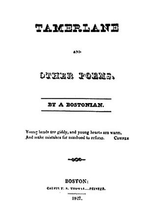 Tamerlane and Other Poems, title page
