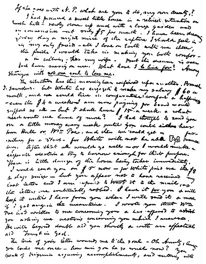 Letter from Poe to Mrs. Clemm (page 2)