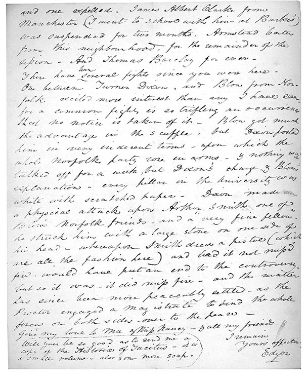 Edgar Allan Poe, letter to John Allan, May 25, 1826