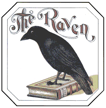 Lithographic label, The Raven (brown and black)