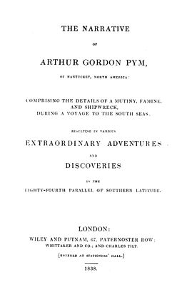 The Narrative of A. G. Pym (1838) - title page