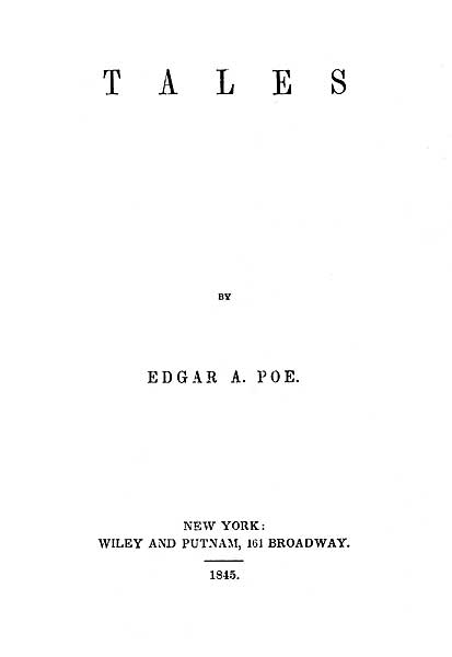 Tales (1845) - title page