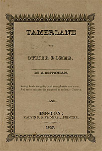 Tamerlane and Other Poems (1827) - front cover