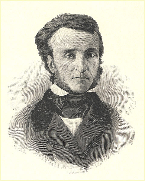 Engraved portrait of Edgar Allan Poe, by R. G. Tietze