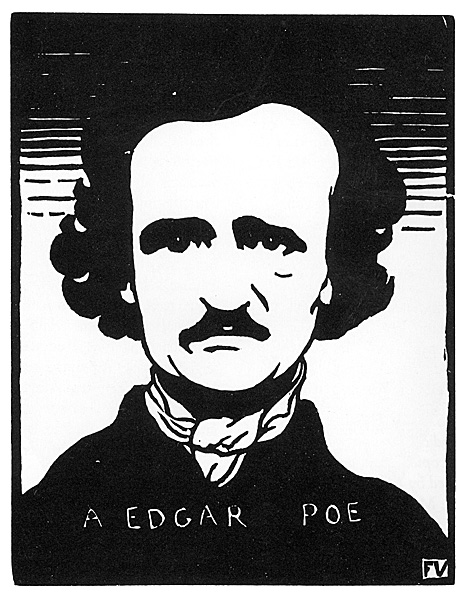 Woodcut of Edgar Allan Poe