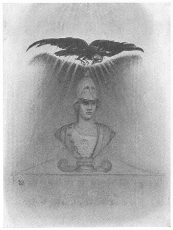 Drawing of The Raven, a Psychological Study, by Helen Todd Hammond