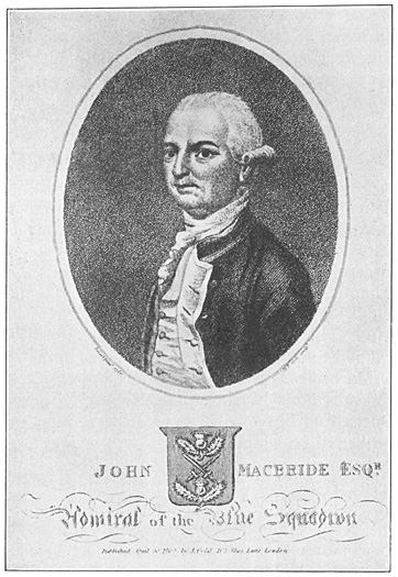 Engraved portrait of Admiral John MacBride