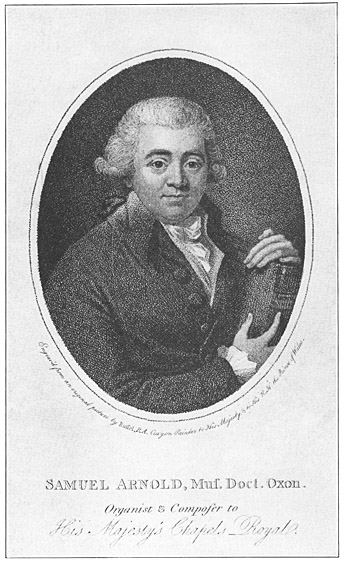 Engraved portrait of Dr. Samuel Arnold