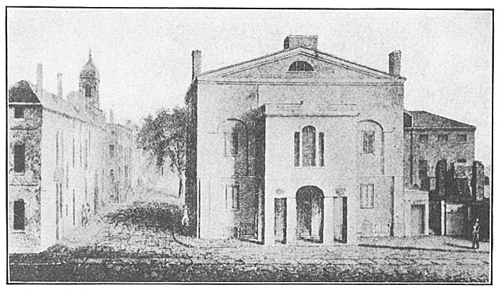 Engraving of the Boston Theatre, Federal Street