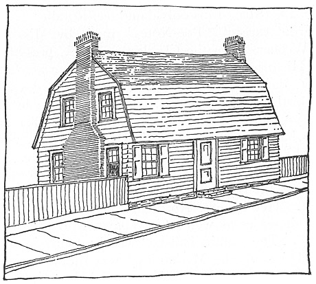Drawing of Old Forrest Home, Brewer Street, Norfolk, VA