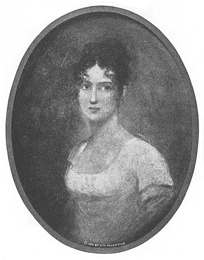 Painted portrait of Frances K. Valentine Allan