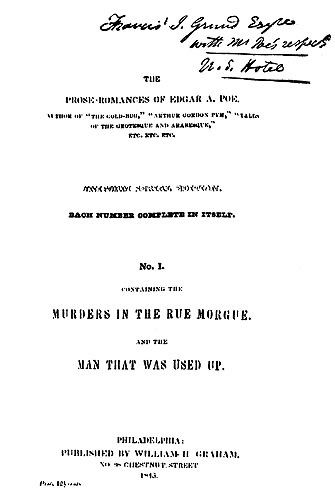 Title page of Prose Romances (1843)