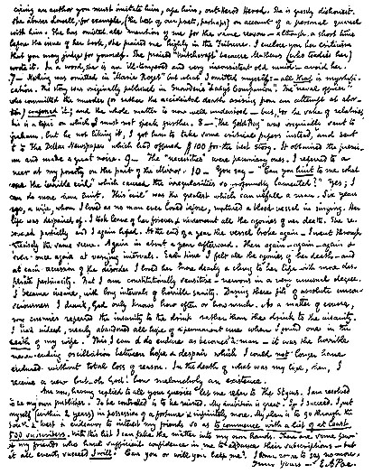 Letter from Poe to G. W. Eveleth (page 2)