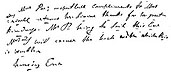 Letter from Elizabeth A. Hopkins [thumbnail]