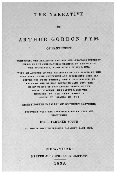 Title page of The Narrative of A. G. Pym