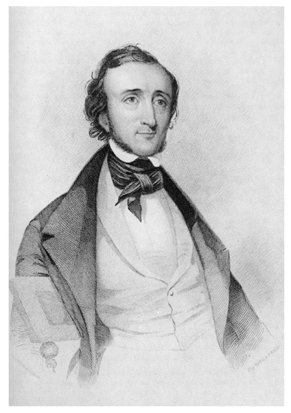 Portrait of Edgar Allan Poe, from Graham's Magazine, February 1845