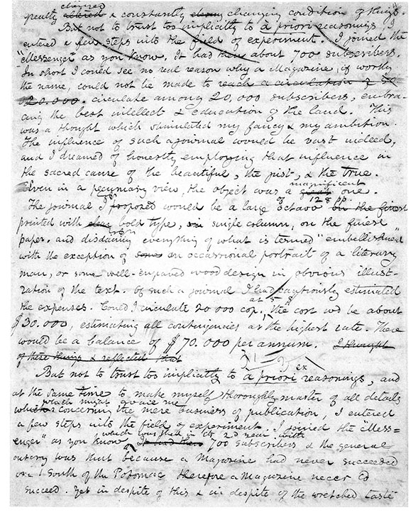 MS of a letter from Poe to Charles Anthon, before November 2, 1844