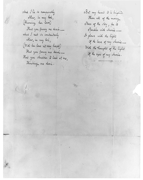 MS letter from Poe to Anson G. Chester, April 1, 1849